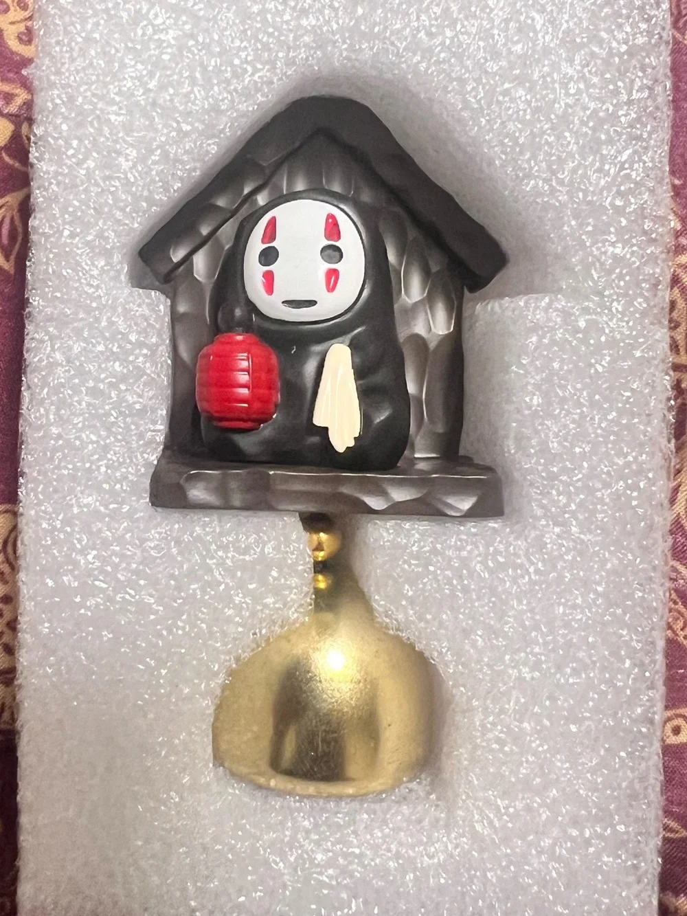 No-Face Bell Wind Chime - Black & Gold